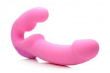 Urge Silicone Strapless Strap On Vibrating With Remote Pink