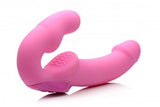 Urge Silicone Strapless Strap On Vibrating With Remote Pink