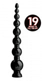 Hosed 19 Inches Graduated Bead Anal Snake Black