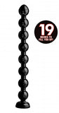 Hosed 19 Inches Beaded Thick Anal Snake Black