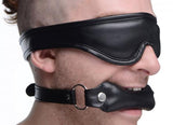 Padded Blindfold And Gag Set Black