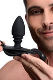 Male Cock Ring Harness With Silicone Anal Plug