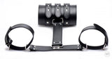 Arm Binder Biceps & Forearm Restraints Black Leather