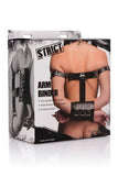 Arm Binder Biceps & Forearm Restraints Black Leather