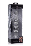 Mammoth 3 Bumps Glass Dildo Clear