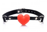 Heart Beat Silicone Heart Shaped Mouth Gag Red