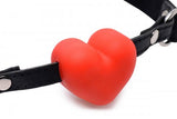 Heart Beat Silicone Heart Shaped Mouth Gag Red