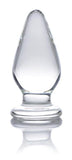 Ember Weighted Tapered Anal Plug Glass Clear