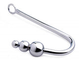 Beaded Anal Hook Stainless Steel