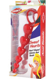 Sweet Hearts Silicone Anal Beads Red