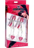 Captive Heart Padlock Nipple Clamps