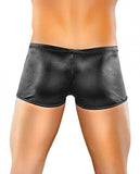 Male Power Satin Lycra Boxer Shorts Black XL