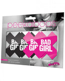 Bad Girl X Pasties 2 Pairs 1 Black, 1 Pink