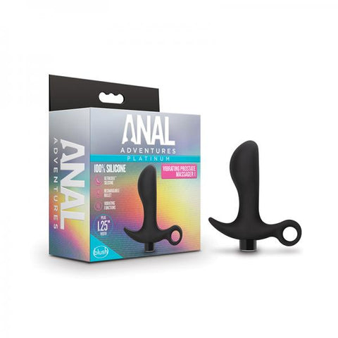 Blush Anal Adventures Platinum Silicone Vibrating Prostate Massager 01 - Black