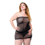 Naughty Girl Mesh Tube Dress Black Q/S