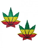 Pastease Marijuana Leaf Rasta Weed Pasties O/S