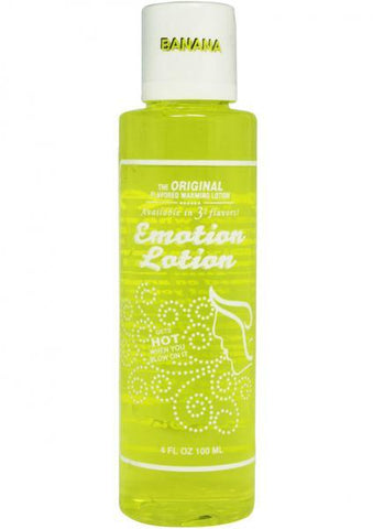 Emotion Lotion Flavored Water Based Warming Lotion Banana 4 Ounce