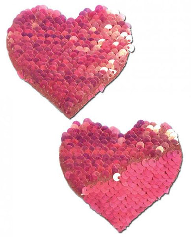 Pastease Color Changing Flip Sequins Heart Pink O/S