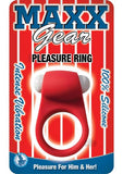 Maxx Gear Pleasure Ring Red Vibrating Cockring