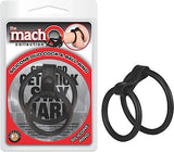 Macho Silicone Duo Cock And Ball Ring Black