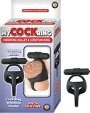 My Cock Ring Vibe Bullet Scrotum Ring Black