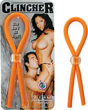 Clincher Adjustable Rubber Cock Ring - Orange