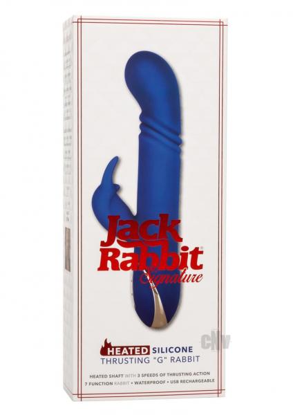 Jack Rabbit Signature Heated Silicone Thrusting G Rabbit - Blue