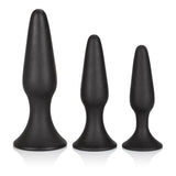 Silicone Anal Trainer Kit Black 3 Piece Set