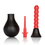 Ribbed Anal Douche Black Red