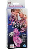 Lovers Delight Ele Double Support Enhancer Ring With Removable 3 Speed Stimulator Purple