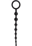 Booty Call X-10 Silicone Anal Beads Black 8 Inch