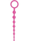 Booty Call X-10 Silicone Anal Beads Pink 8 Inch