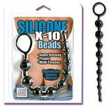 Silicone X-10 Beads - Black