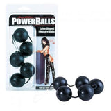 Power Balls Latex Dipped Weighted Pleasure Balls 1.25 Inch - Black