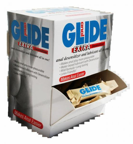 Anal Glide Extra Sample Packet Display - Display Of 50