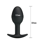 Pretty Love 3.34 inches Silicone Anal Plug with Ball Black