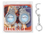 Nickel Coated Steel Handcuffs With Single Lock - Silver