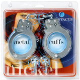 Nickel Coated Steel Handcuffs With Single Lock - Silver