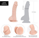 Addiction Brad 7.5 inches Beige Realistic Dildo