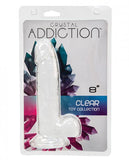 Crystal Addiction Dong 8 inches Clear