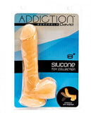 Addiction David 8 inches Bendable Beige Silicone Dong