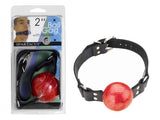 Large Ball Gag With Buckle 2 Inch - Red