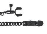 Blackline Adjustable Open Wide Nipple Clamps Black