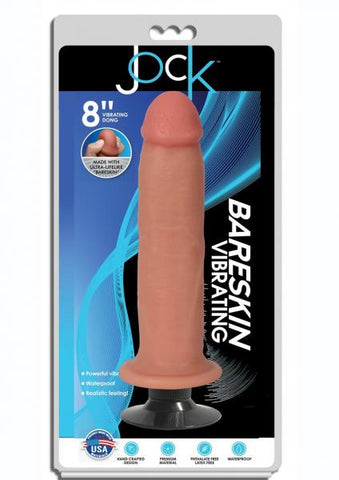 Curve Novelties Jock Bareskin Vibrating 8" Dong - Vanilla