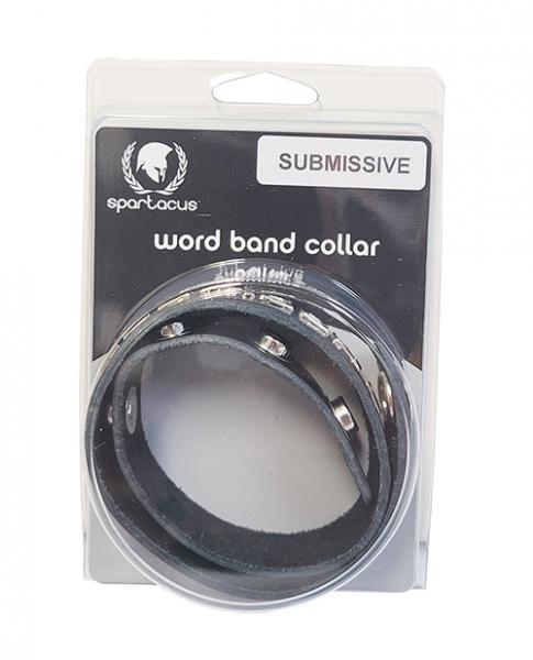 Wordband Collar - Submissive - Black