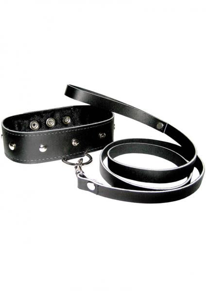 Sportsheets Leather Leash and Collar