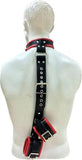 Rouge Leather Neck To Hand Restraint Black Red