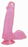 Basix Dong With Suction Cup 6 Inches Pink