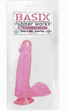 Basix Dong With Suction Cup 6 Inches Pink