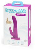 Happy Rabbit Vibrating Strap On Harness Set Purple